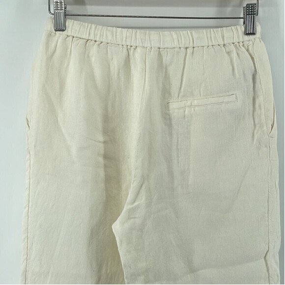 Mng 100% linen pants cream Color vacation light weight sz xs - Picture 8 of 9